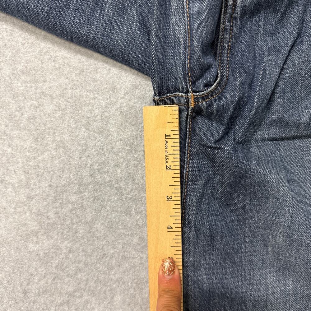 Madewell Women's Straight-Leg Wide Jeans in Dark Blue - Picture 10 of 12